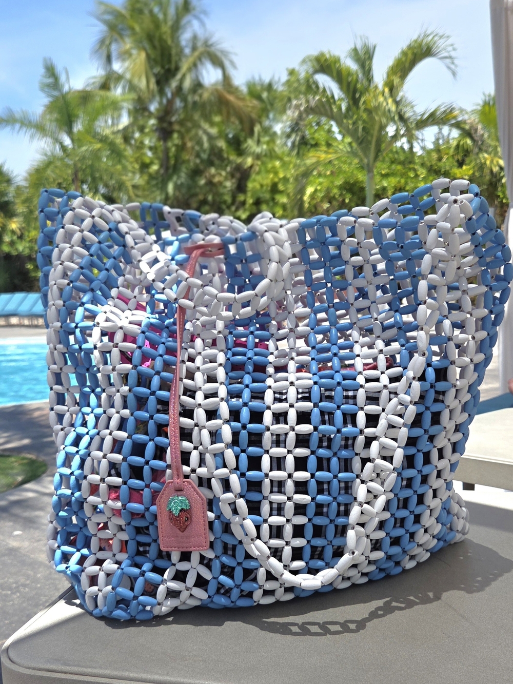 Kurt Geiger Kensington Rainbow Beaded Shopper Tote With Pouch, NWT - Picture 3 of 6